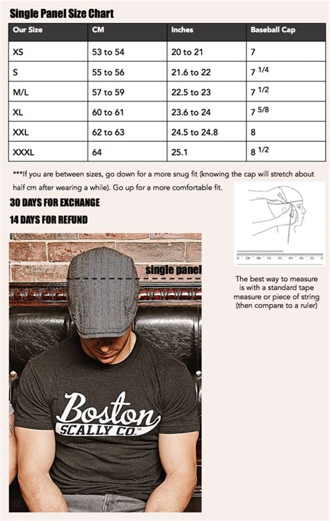 boston scally|boston scally cap size chart.